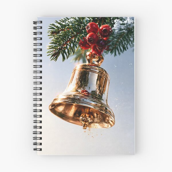 Item preview, Brass Bell on an Evergreen Branch with Berries designed and sold by VisionaryVeils.