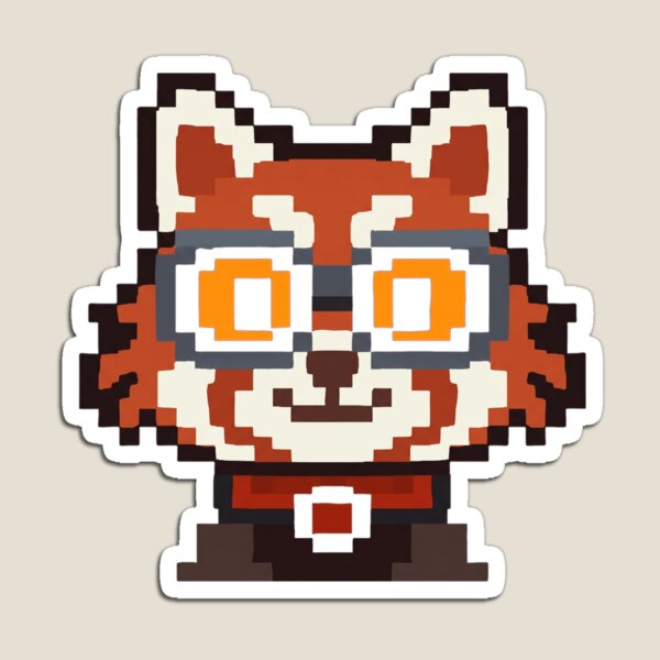 Item preview, Retro Pixel Art Red Panda Glasses Cute Animal Graphic designed and sold by BizarroNkj.