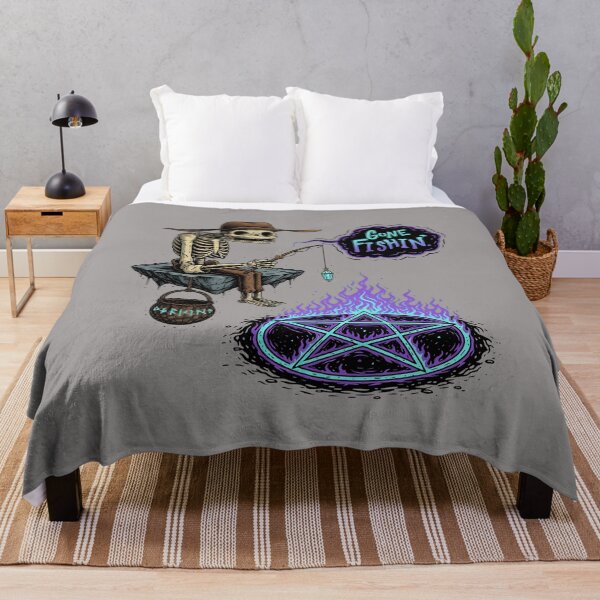 Item preview, Skeleton Gone Fishin' Campfire Roast-67 designed and sold by ElseKohler.
