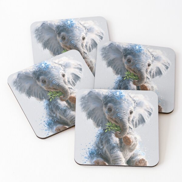 Item preview, Baby Elephant Holding a Tiny Green Sprig designed and sold by VisionaryVeils.