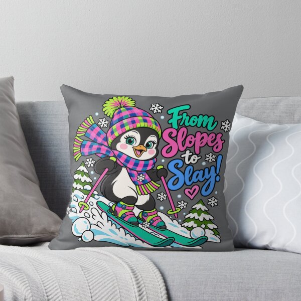 Item preview, From Slopes to Slay! – Cute Skiing Penguin Winter Design designed and sold by Aimetoi.