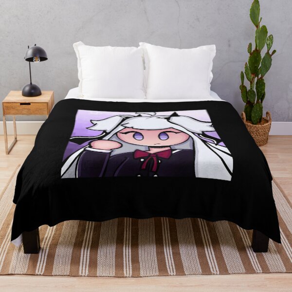 Item preview, Gothic Anime Girl with White Hair and Horns designed and sold by fibiiistd.