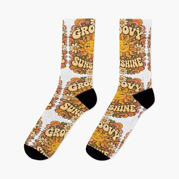 Item preview, Groovy Sunshine Retro Smiling Sun Flower Power Design designed and sold by EssentialsWear.