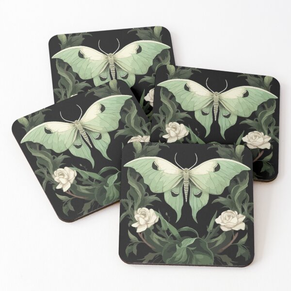 Item preview, Green Luna Moth Fitted V-Neck designed and sold by AraceHane.