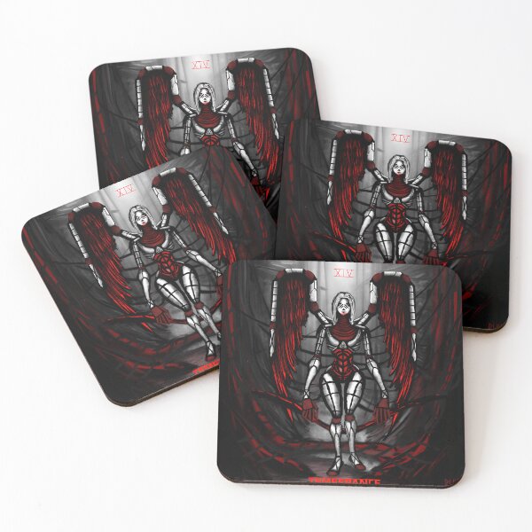 Item preview, Temperance Tarot Card with Dark Mechanical Angel designed and sold by fibiiistd.