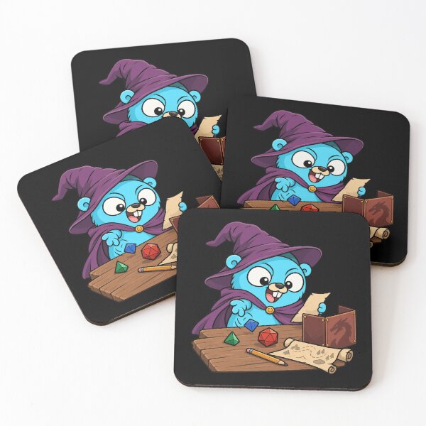 Item preview, Golang gopher mascot Go language mouse wizard designed and sold by Olena Du.