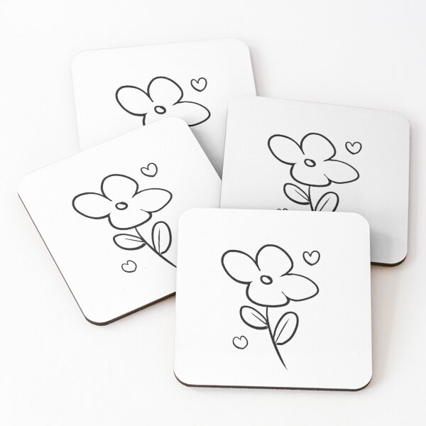 Item preview, Simple Black Flower designed and sold by Kanpai989.