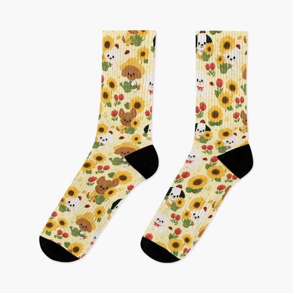 Item preview, Cute Puppy Sunflower Ladybug Gardening Pattern designed and sold by NicolasGlowArt.