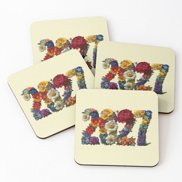 Item preview, Vibrant Floral 2027 New Year Typography designed and sold by colorful-white.