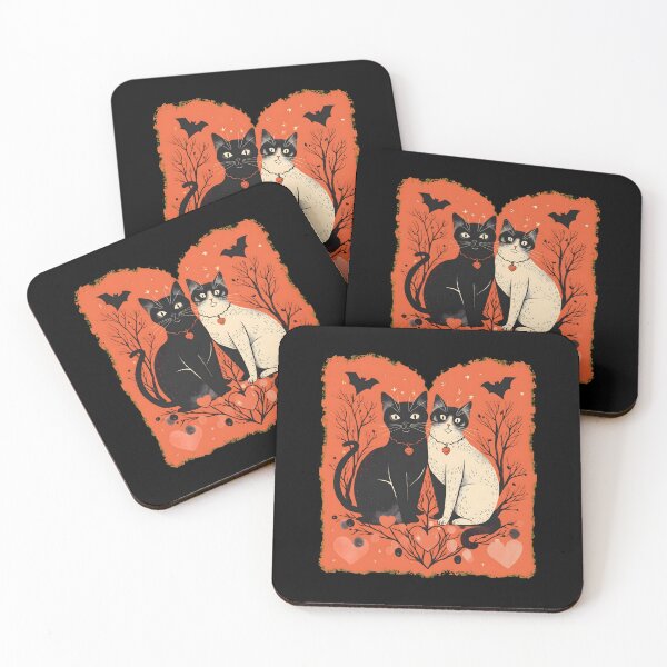 Item preview, Spooky Cats Halloween Love Art designed and sold by SoyLamderma.