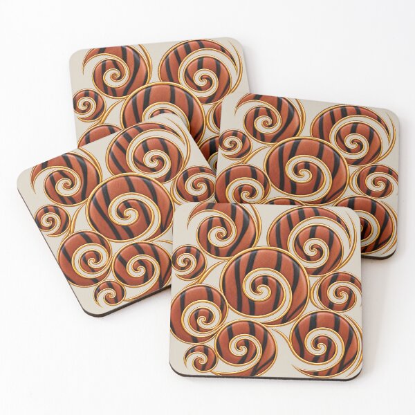Item preview, Luxury Kudu Spiral Pattern PNG designed and sold by annenambiro.