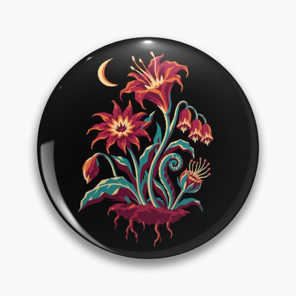 Item preview, Night Garden Alien Flowers | Gothic Botanical Art designed and sold by Allohar.