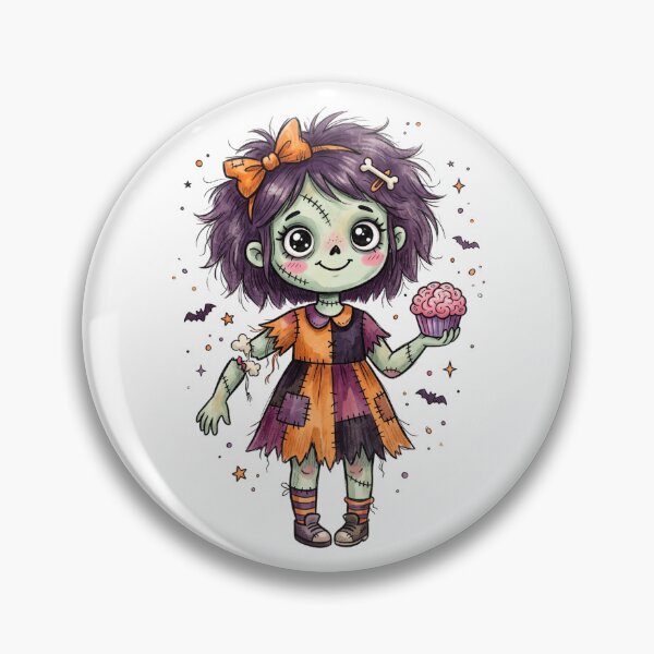 Item preview, Cute Zombie Girl Brain Cupcake Halloween designed and sold by ravikiran2195.