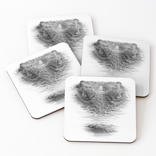 Item preview, Monochrome Crocodile Emerging From Water designed and sold by ModernPrints Lab.