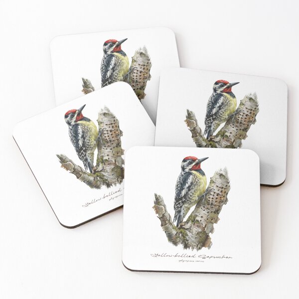 Item preview, Yellow-bellied Sapsucker on Tree Bird Illustration designed and sold by Takeda-art.