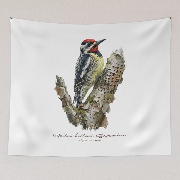 Item preview, Yellow-bellied Sapsucker on Tree Bird Illustration designed and sold by Takeda-art.