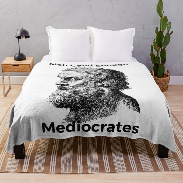 Item preview, Meh Good Enough Mediocrates Sarcastic Joke designed and sold by 27Maydesign.