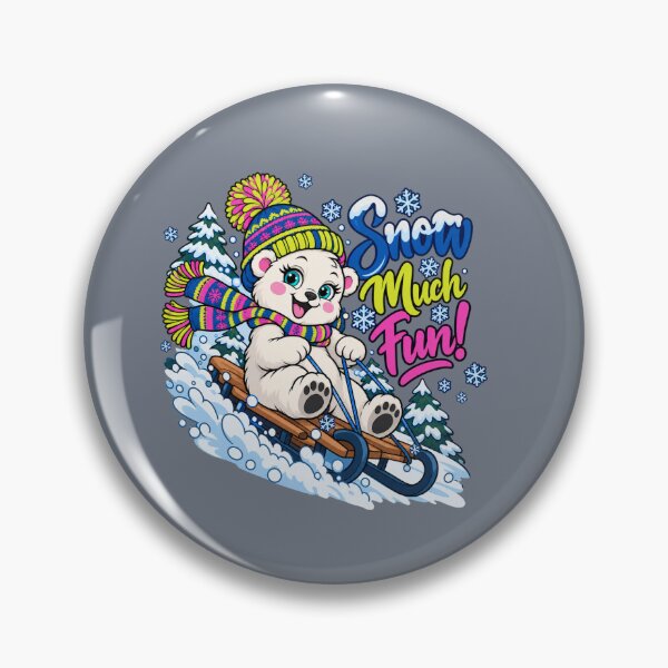 Item preview, Snow Much Fun! Cute Polar Bear Sledding Winter Design designed and sold by Aimetoi.