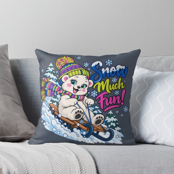 Item preview, Snow Much Fun! Cute Polar Bear Sledding Winter Design designed and sold by Aimetoi.