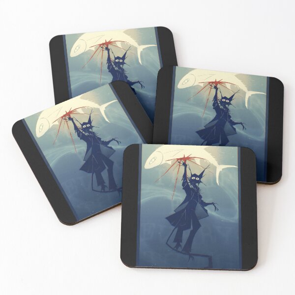 Item preview, Dark Cat Demon Reaching for Giant Glowing Fish designed and sold by J-Mindful.