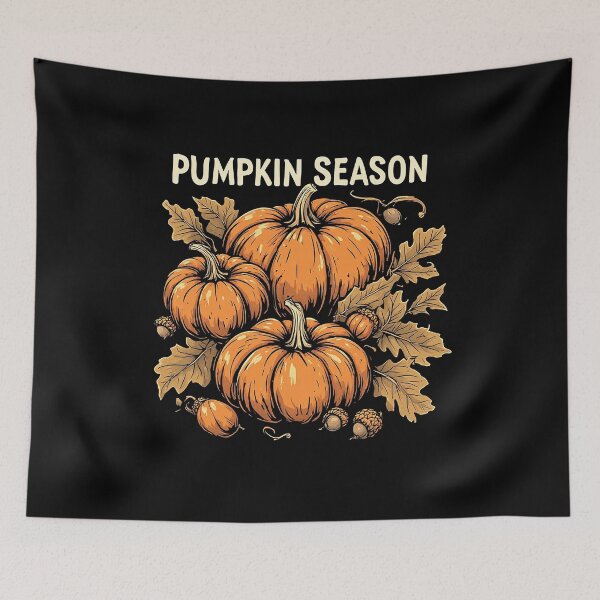 Item preview, Pumpkin Season - Autumn Harvest & Fall Leaves Halloween Illustration designed and sold by emiliacreations.