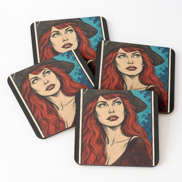 Item preview, Vintage Style Redhead Woman Illustration with Hat designed and sold by J-Mindful.