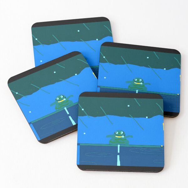 Item preview, Cute Cartoon Alligator Swimming at Night in Rain designed and sold by Baby-Care.