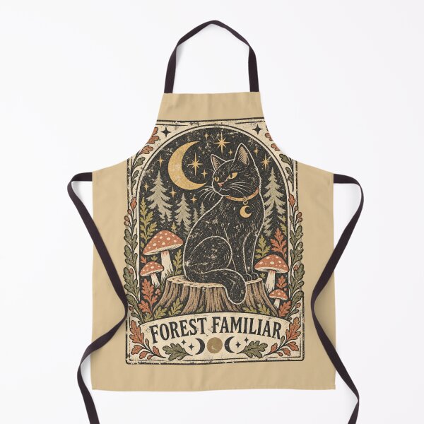Item preview, Forest Familiar – Witchy Black Cat Moonlit Woodland Art designed and sold by Blanczet.