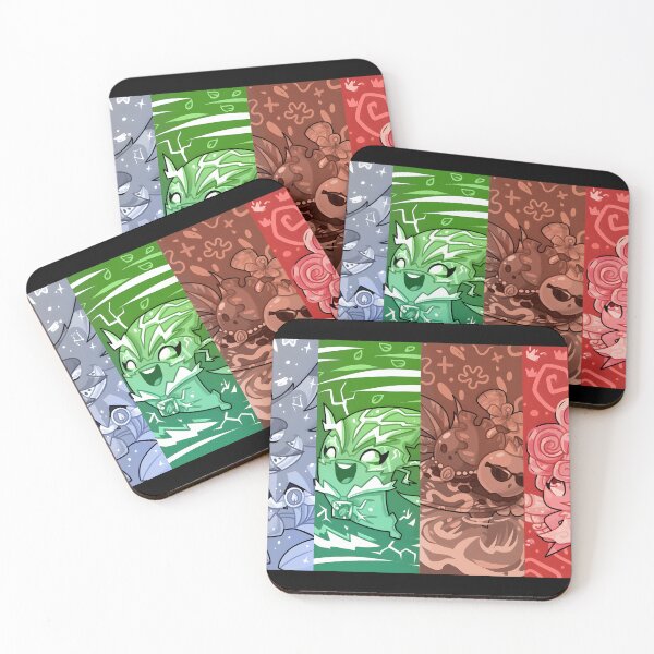 Item preview, Four Elemental Cartoon Characters in Color Panels designed and sold by Baby-Care.