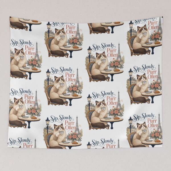 Item preview, Ragdoll Cat – Sip Slowly, Purr Often designed and sold by PurrBloom Studio.