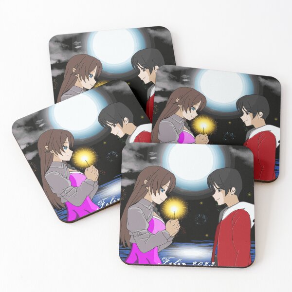 Item preview, Moonlit Anime Couple With Sparkler designed and sold by HoldenSalazar.
