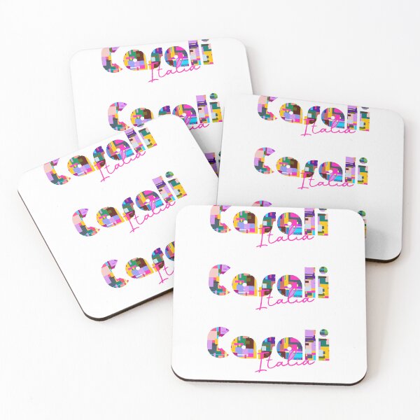 Item preview, Casali, Attigliano, Italy, Italia, colorful typography design for travellers designed and sold by Wanderful-roads.