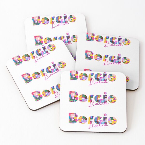 Item preview, Borgio, Borgio Verezzi, Italy, Italia, colorful typography design for travellers designed and sold by Wanderful-roads.