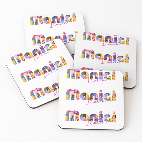 Item preview, Manigi, Cascia, Italy, Italia, colorful typography design for travellers designed and sold by Wanderful-roads.