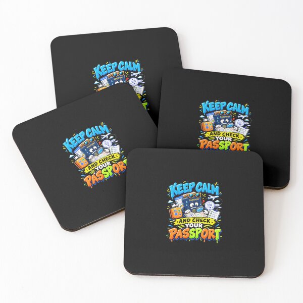 Item preview, Keep Calm Check Your Passport Funny Travel Trip Funny Travel Quotes designed and sold by AmeliaShirts.