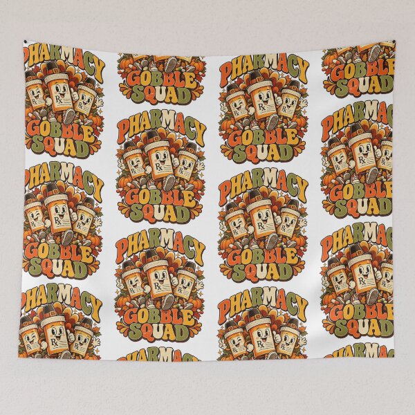 Item preview, Pharmacy Gobble Squad Cute Thanksgiving Pharmacist Retro designed and sold by SEINENGAPPI18.