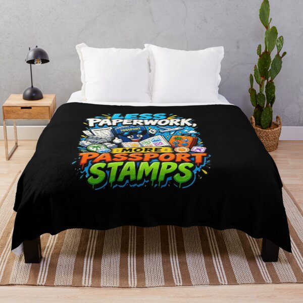 Item preview, Less Paperwork More Passport Stamps Travel Funny Travel Quotes designed and sold by AmeliaShirts.