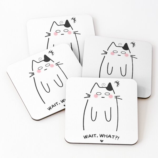 Item preview, Wait, What?! – Funny Confused Cat Reaction designed and sold by Aurevella.