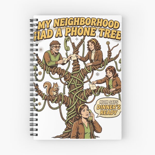 Item preview, My Neighborhood Had A Phone Tree Funny Gen X T-Shirt designed and sold by Hearth & Hue.