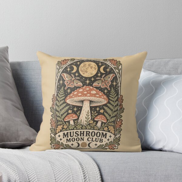 Item preview, Mushroom Moon Club – Celestial Toadstool Cottagecore Art designed and sold by Blanczet.