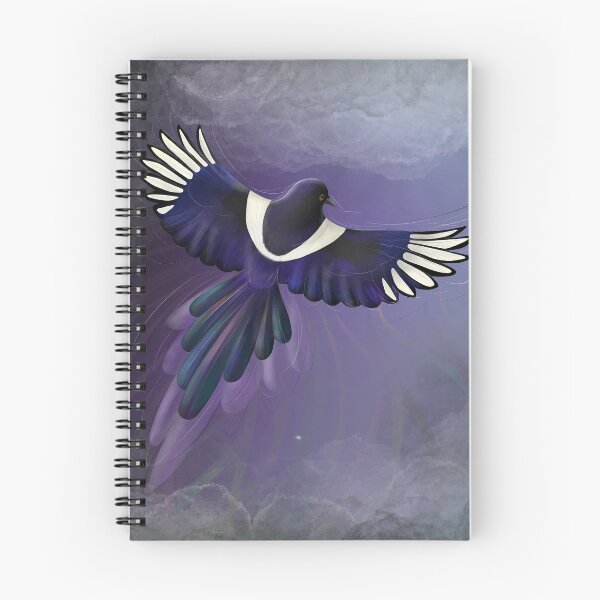 Item preview, Graceful Magpie in Flight designed and sold by Bwiselizzy.