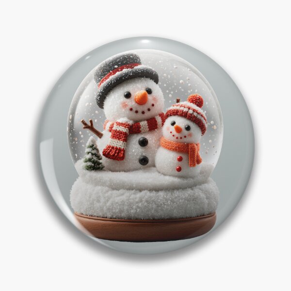 Item preview, Cute Snowman Couple Inside a Snow Globe designed and sold by colorful-white.