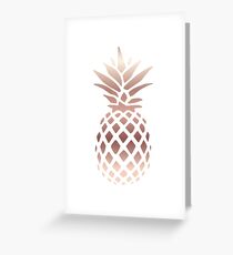 Cute rose gold pinapple Greeting Card