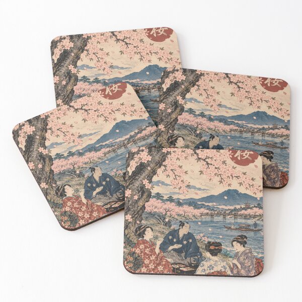 Item preview, Japanese Hanami Festival - Riverside Picnic Under Cherry Tree designed and sold by bapupa.