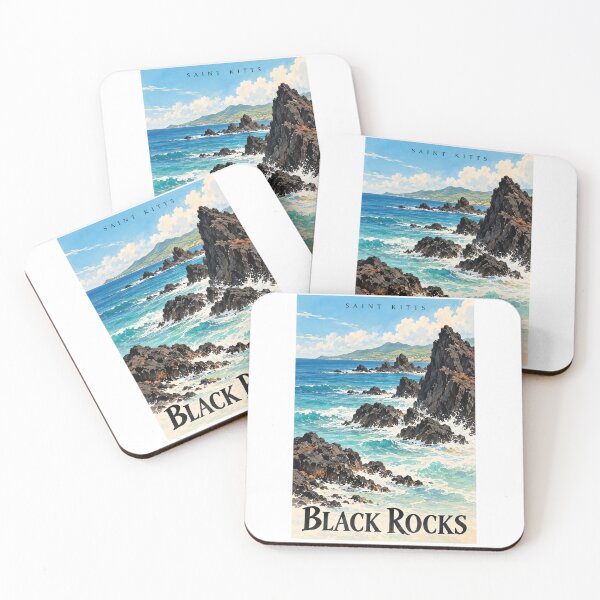 Item preview, Saint Kitts - Black Rocks designed and sold by GoodOldVintage.