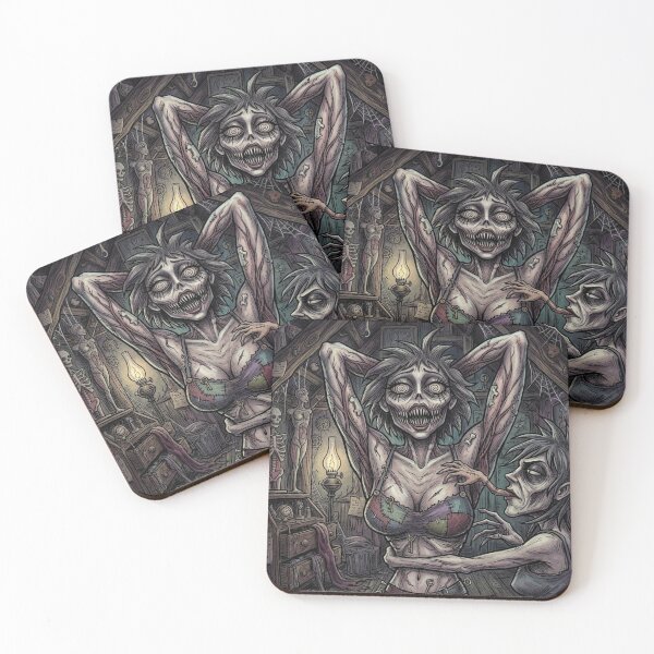 Item preview, Creepy zombie woman mutant experiment designed and sold by Vintage Designs +.