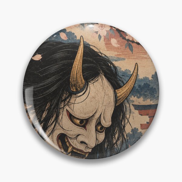 Item preview, Japanese Hannya Girl - Sakura Shrine at Sunset designed and sold by bapupa.