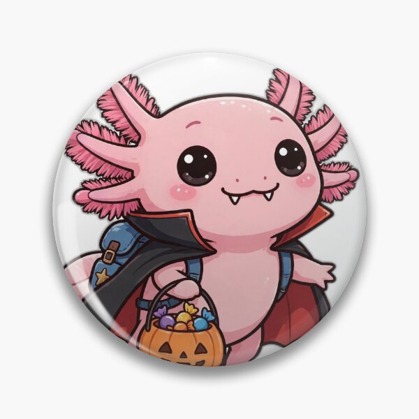 Item preview, Cute Axolotl Vampire Halloween | Kawaii Spooky Costume designed and sold by BRAMOVO ⭐⭐⭐.