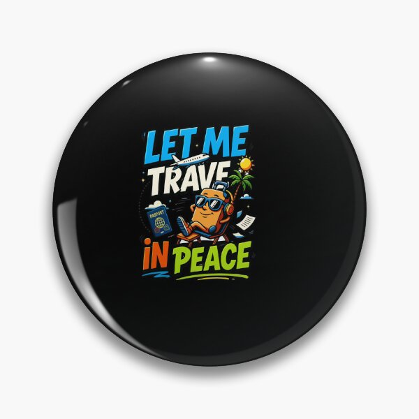 Item preview, Travel In Peace Relaxing Suitcase Vacation Funny Travel Quotes designed and sold by AmeliaShirts.