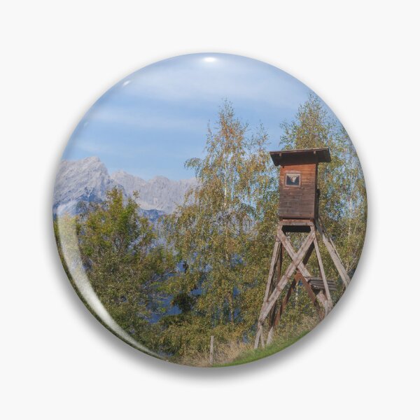 Item preview, Hunter's stand on an alpine pasture with the Karwendel mountains in the Voldertal valley, Volders designed and sold by Torsten Krüger.